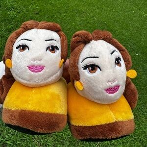 Disney Princess Plush Slippers - Yellow and Brown